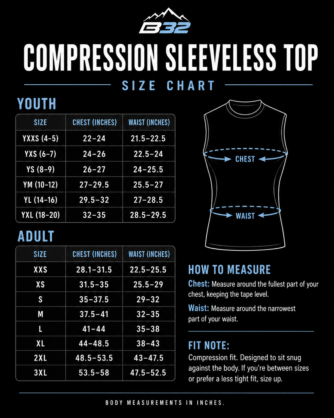 B32 Compression Sleeveless Top