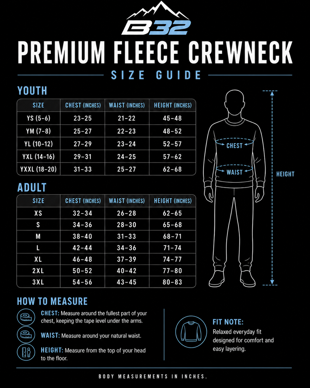 B32 Premium Fleece Crewneck