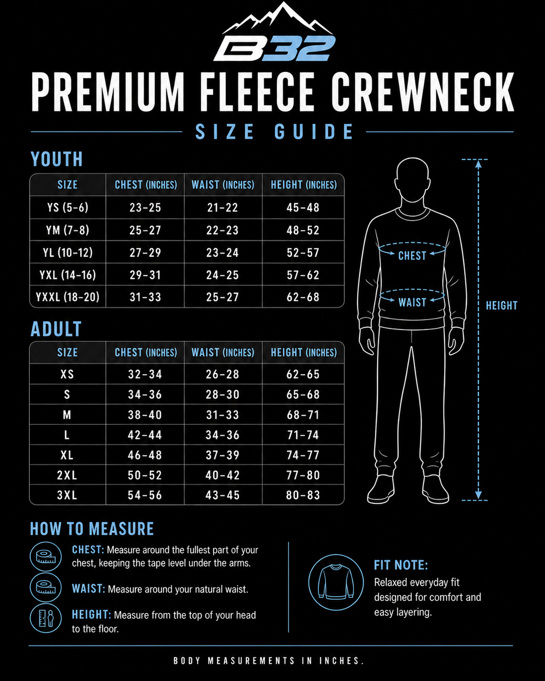B32 Premium Fleece Crewneck