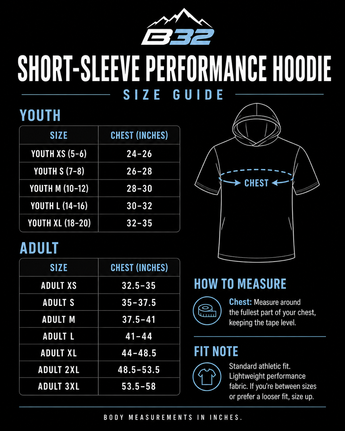 B32 Short-Sleeve Performance Hoodie